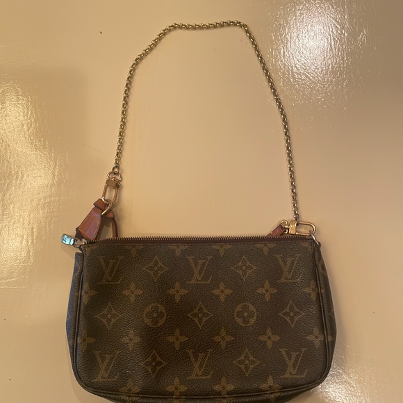 BROWN LOUIS VUITTON MONOGRAM POCHETTE ACCESSOIRES SHOULDER BAG - Picture 3 of 10